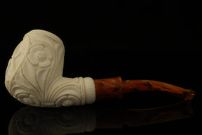 Master Mason Blue Lodge Meerschaum Pipe - Handcrafted With Fitted Case - Bricks Masons