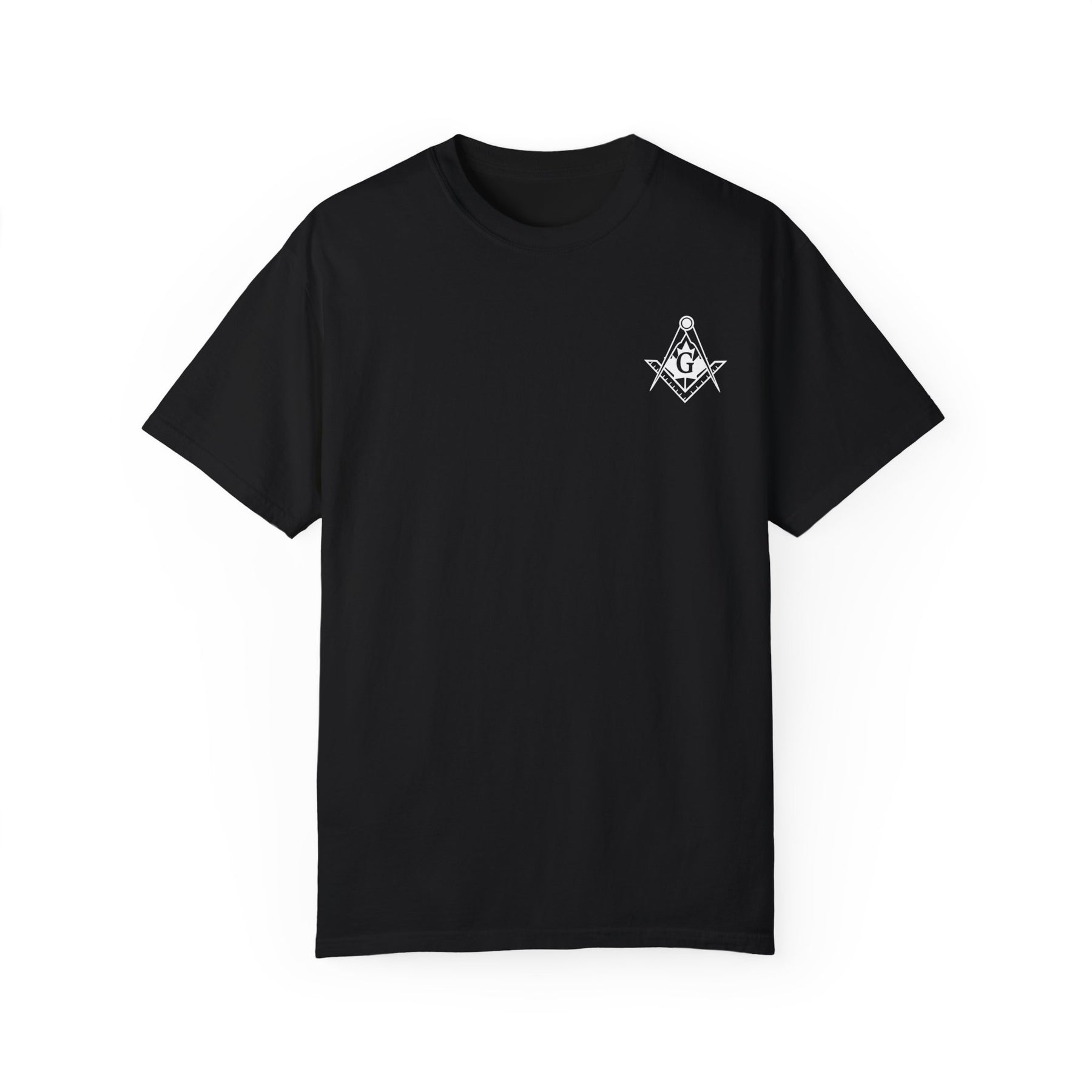 Master Mason Blue Lodge Canada Jurisdiction T-Shirt - Garment-Dyed Tee - Bricks Masons