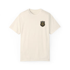 Master Mason Blue Lodge T-Shirt - Police Mason Garment-Dyed Tee - Bricks Masons