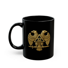 32nd Degree Scottish Rite Mug - Double-Headed Eagle Wings Down - Bricks Masons