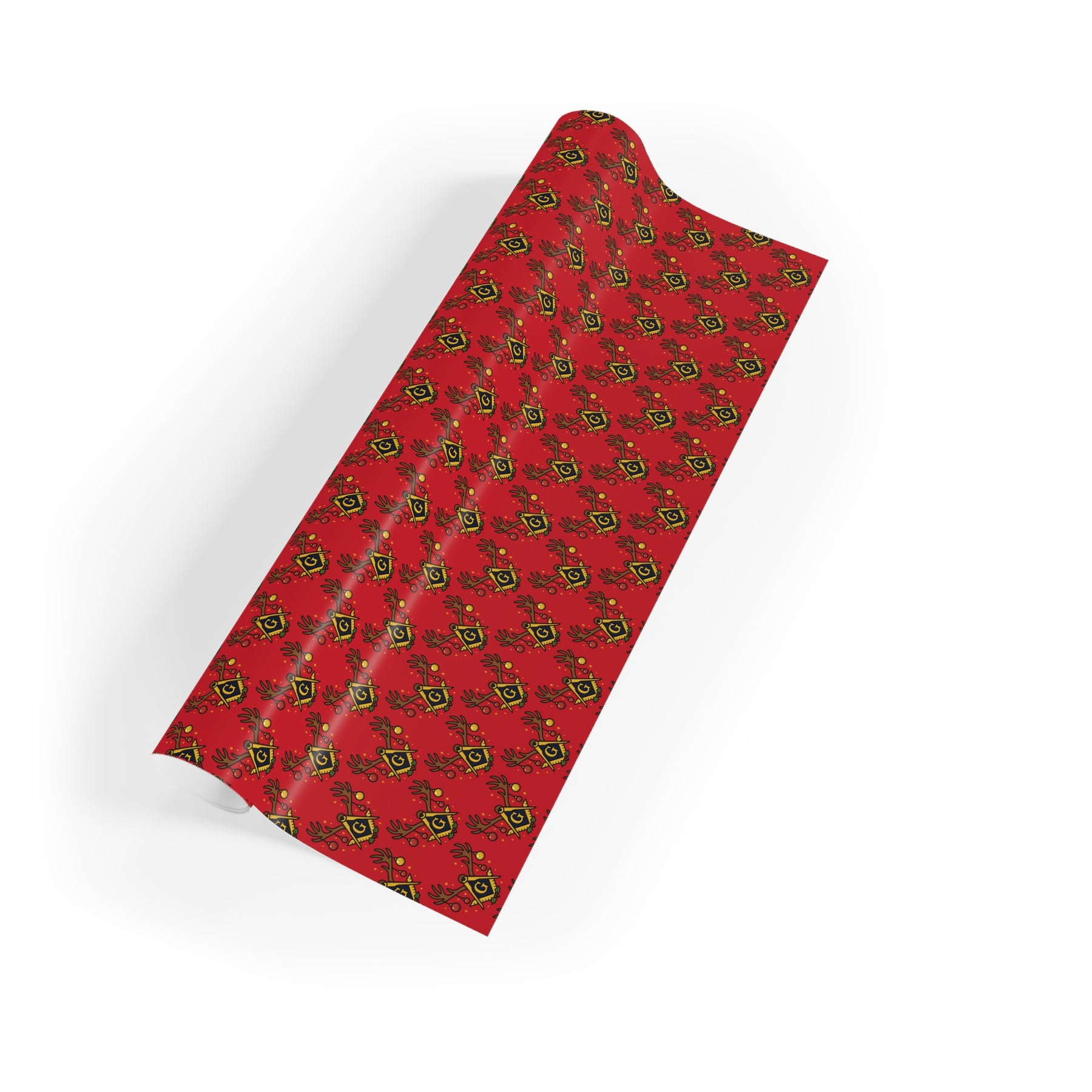 Master Mason Blue Lodge Wrapping Paper - Square & Compass G Holiday Edition - Bricks Masons