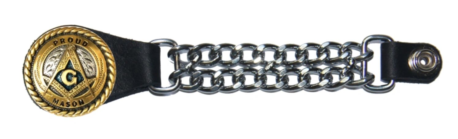 Master Mason Blue Lodge Vest Extender - Proud Mason Double Curb Chain Set