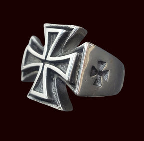 Templar Cross Ring in Silver 1.5 cm 20 g Art 278 - Bricks Masons