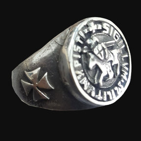 Knights Templar Ring in Silver 1.6 cm 9 g Art 279 - Bricks Masons
