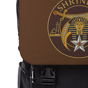 Shriners Backpack - Brown With Multiple Compartments - Bricks Masons