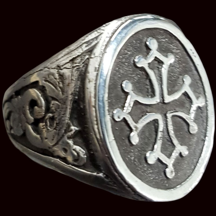 Templar Cross Ring in Silver 1.6 cm 8 g Art 286 - Bricks Masons