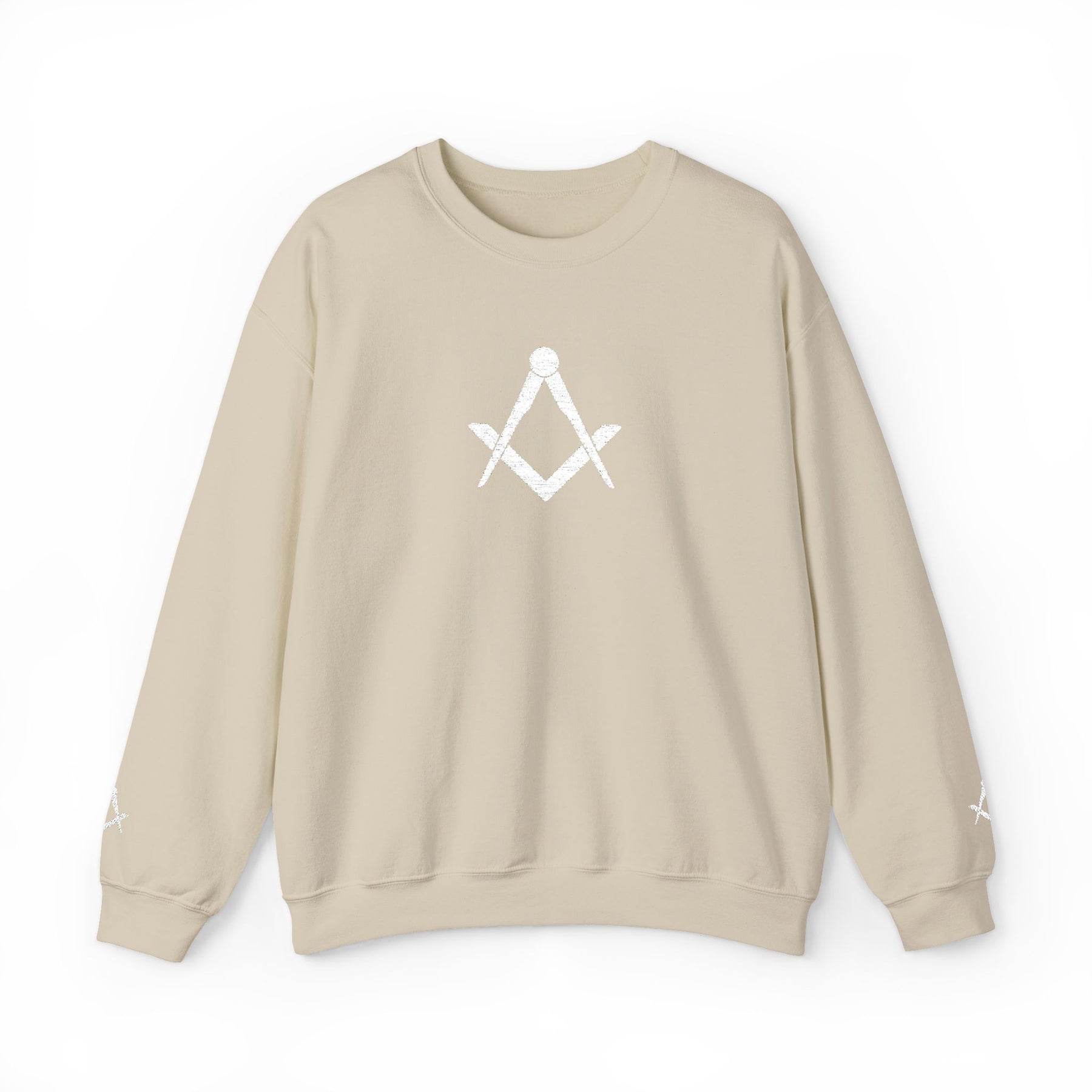 Master Mason Blue Lodge Sweatshirt - Crewneck Square & Compass Embroidery - Bricks Masons