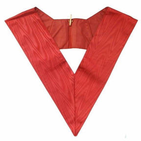 28th Degree Scottish Rite Collar - Plain Wide Red Moire - Bricks Masons