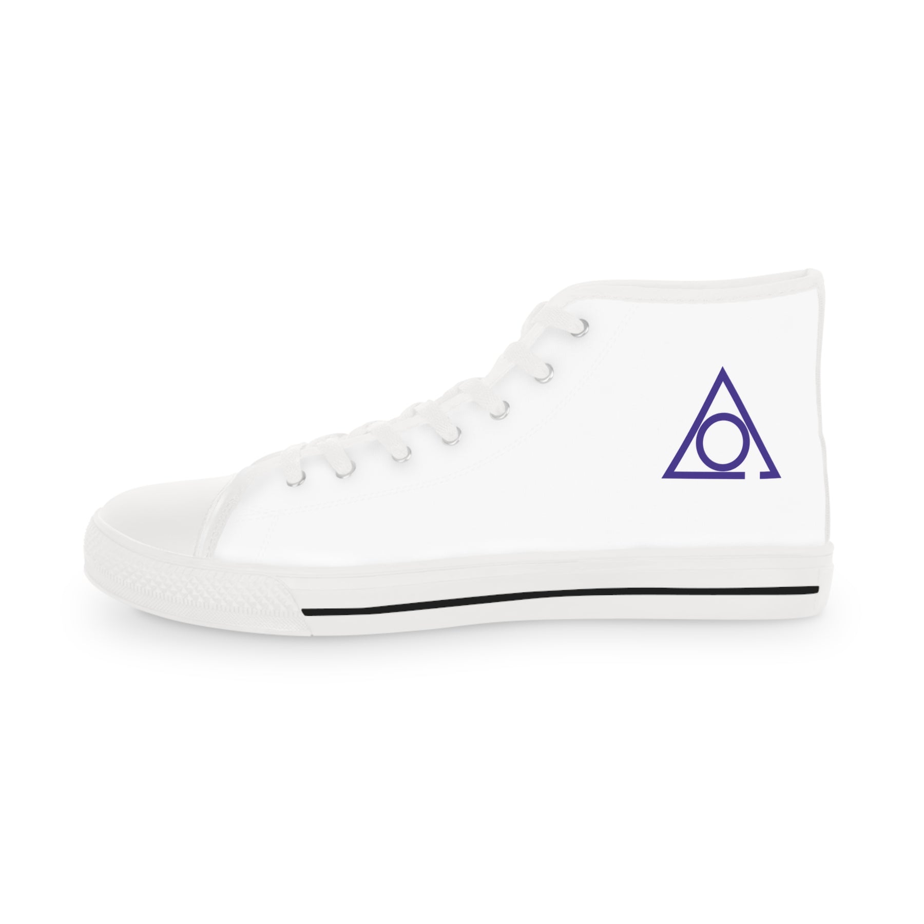 LOCOP Sneaker - High Top Black & White Purple Emblem - Bricks Masons