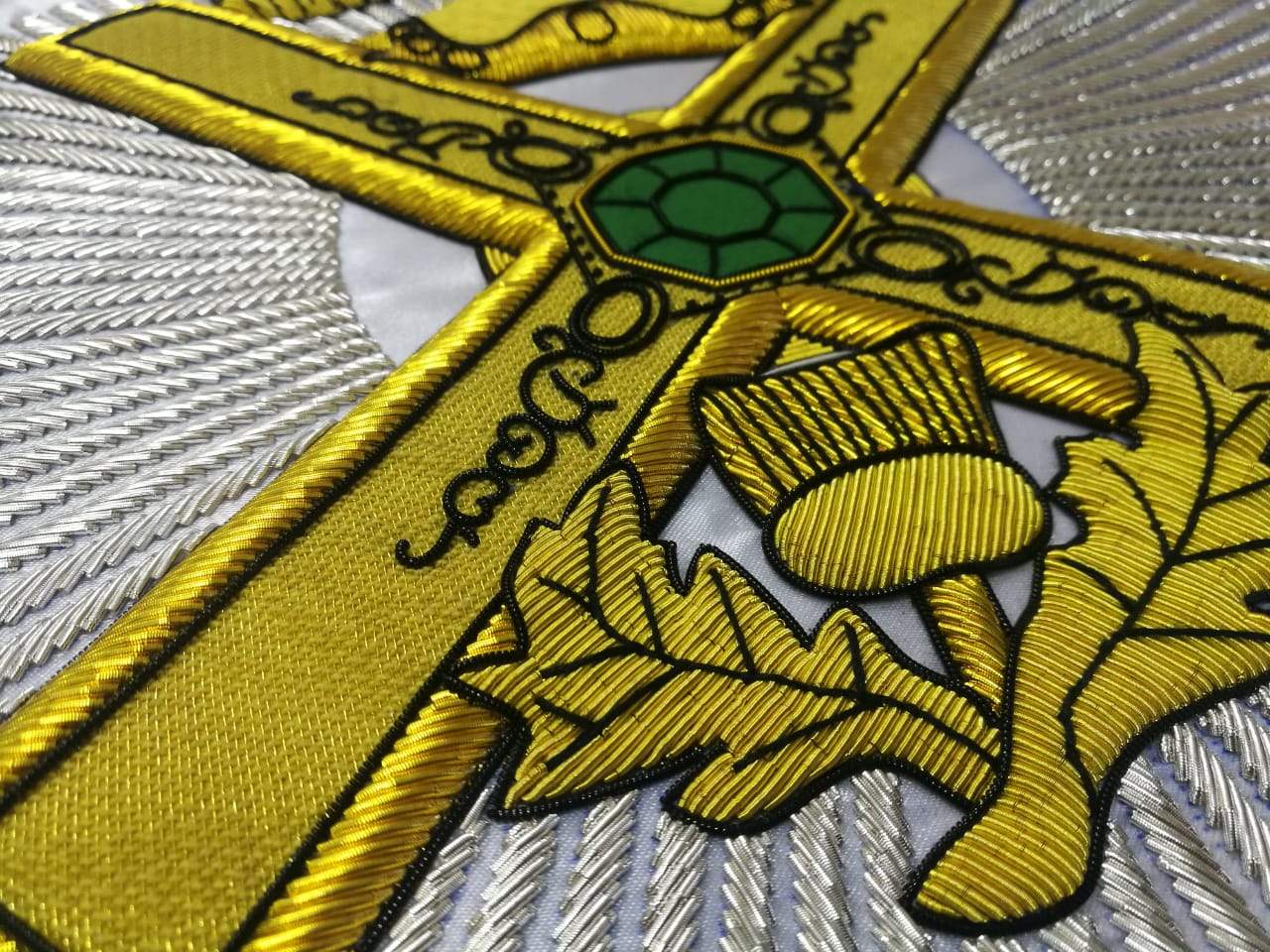 29th Degree Scottish Rite Banner - Handmade Bullion Embroidery - Bricks Masons