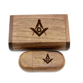 Master Mason Blue Lodge USB Flash Drives - Various Wood Colors