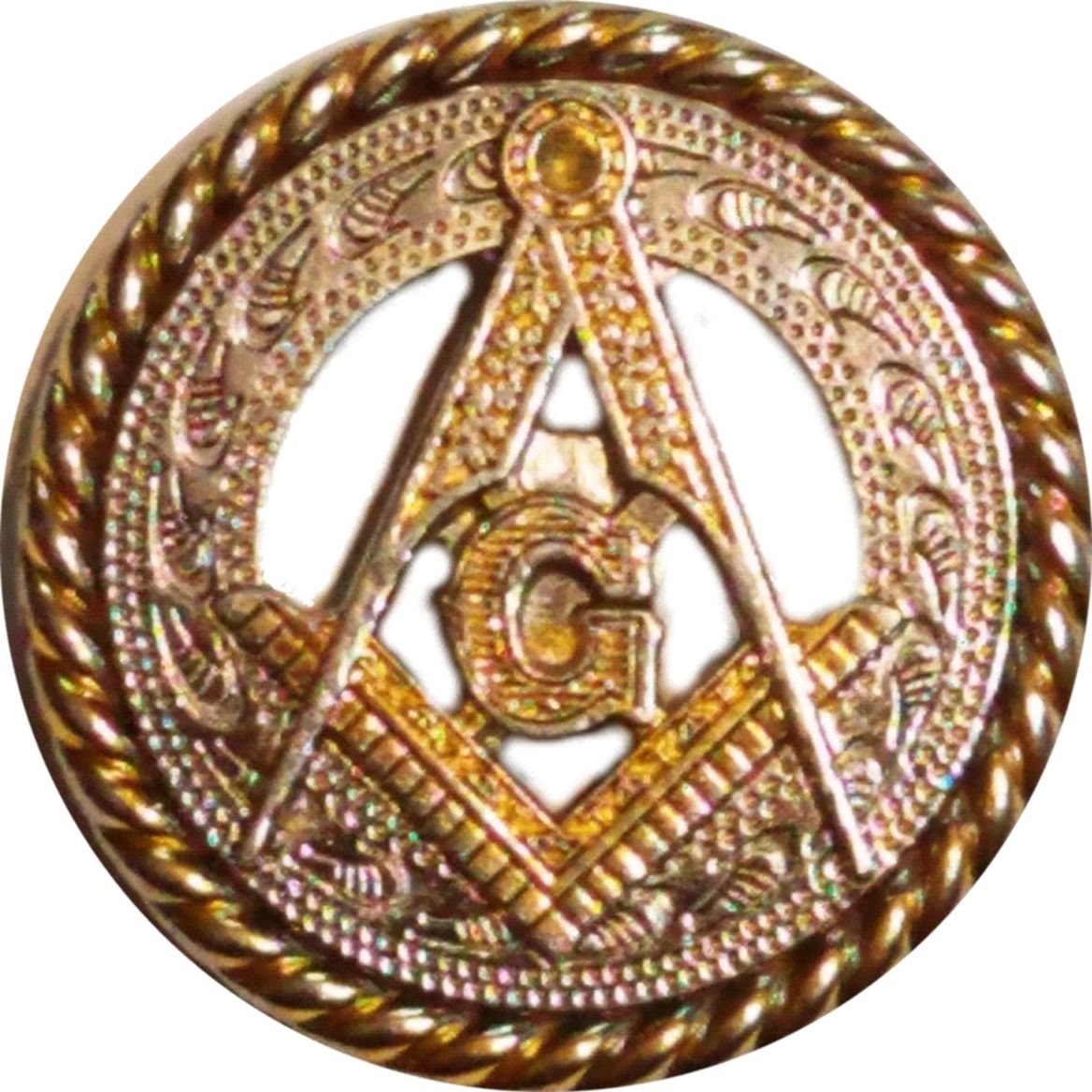 Master Mason Blue Lodge Door Knob - Gold Square & Compass Set of 6