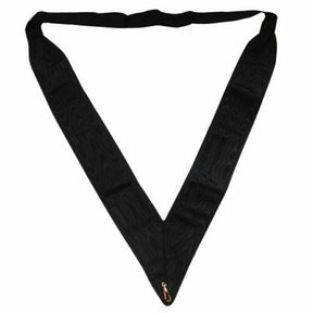 30th Degree Scottish Rite Collarette - Black with Silver Edges Moire - Bricks Masons