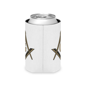 Master Mason Blue Lodge Can Cooler - Square & Compass G Lightweight Polyester - Bricks Masons