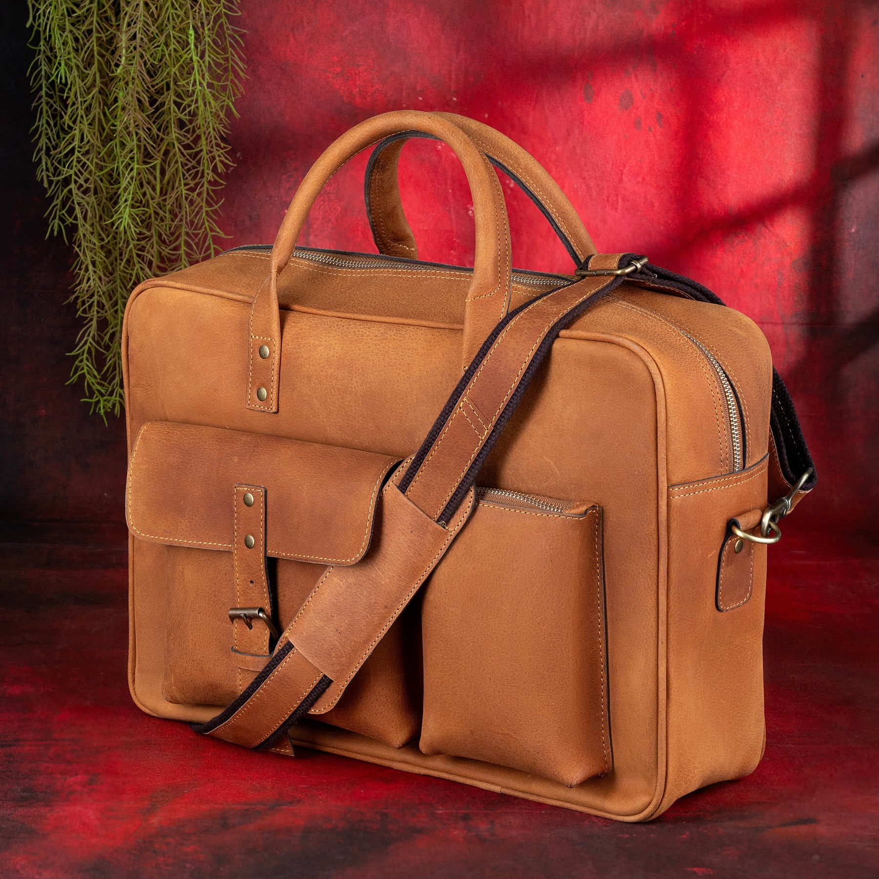 32nd Degree Scottish Rite Briefcase - Brown Leather - Bricks Masons