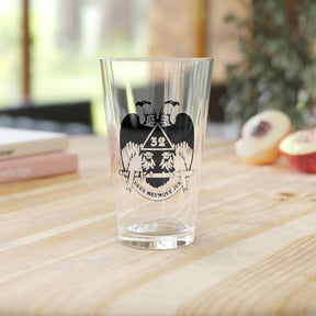 32nd Degree Scottish Rite Pint Glass - Wings Down 16oz - Bricks Masons