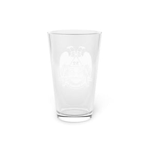 32nd Degree Scottish Rite Pint Glass - Wings Down 16oz - Bricks Masons