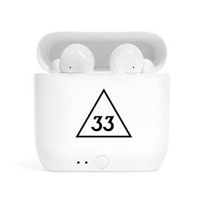 33rd Degree Scottish Rite Earbud - White - Bricks Masons