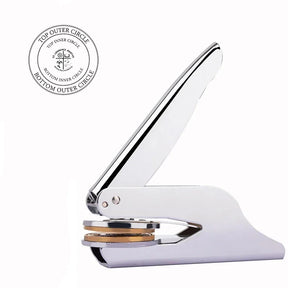 St. Lawrence The Martyr Pocket Seal Press - Silver Color With Customizable Stamp - Bricks Masons