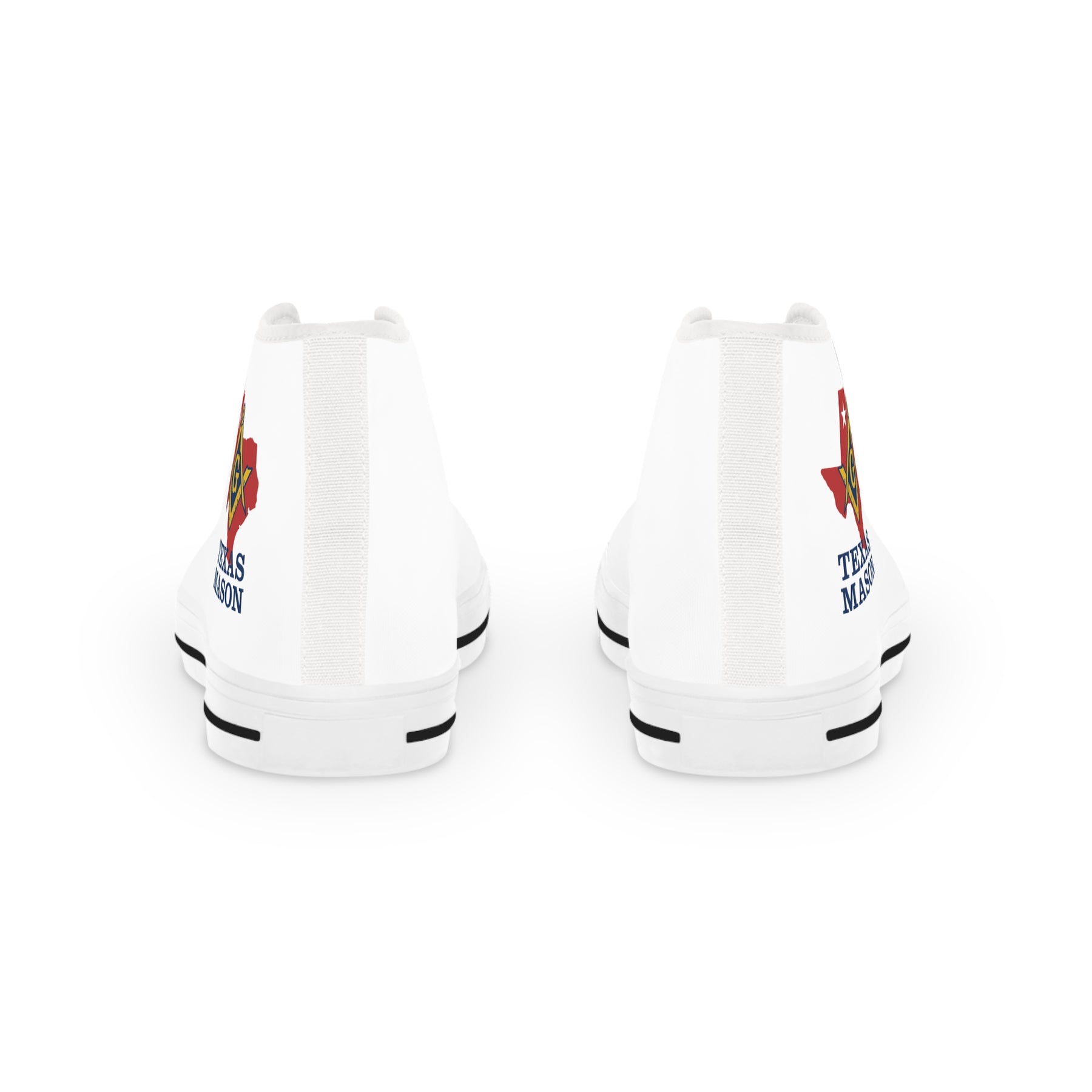 Master Mason Blue Lodge Sneaker - High Top Black & White Sole Texas Mason - Bricks Masons