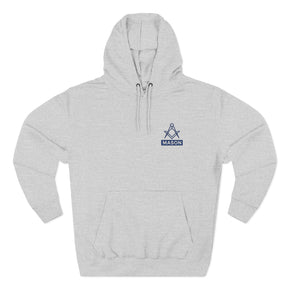 Master Mason Blue Lodge Hoodie - Three Panel Fleece Casual Wear S&C - Bricks Masons