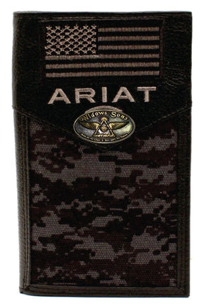 Widows Sons Wallet - Ariat American Flag Black Digital Camo