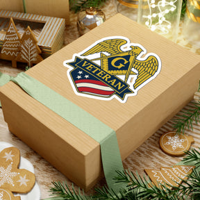 Master Mason Blue Lodge Sticker Decal - Kiss-Cut Veteran Mason - Bricks Masons