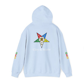 OES Hoodie - Colorful Eastern Star & Initials with Personalization - Bricks Masons
