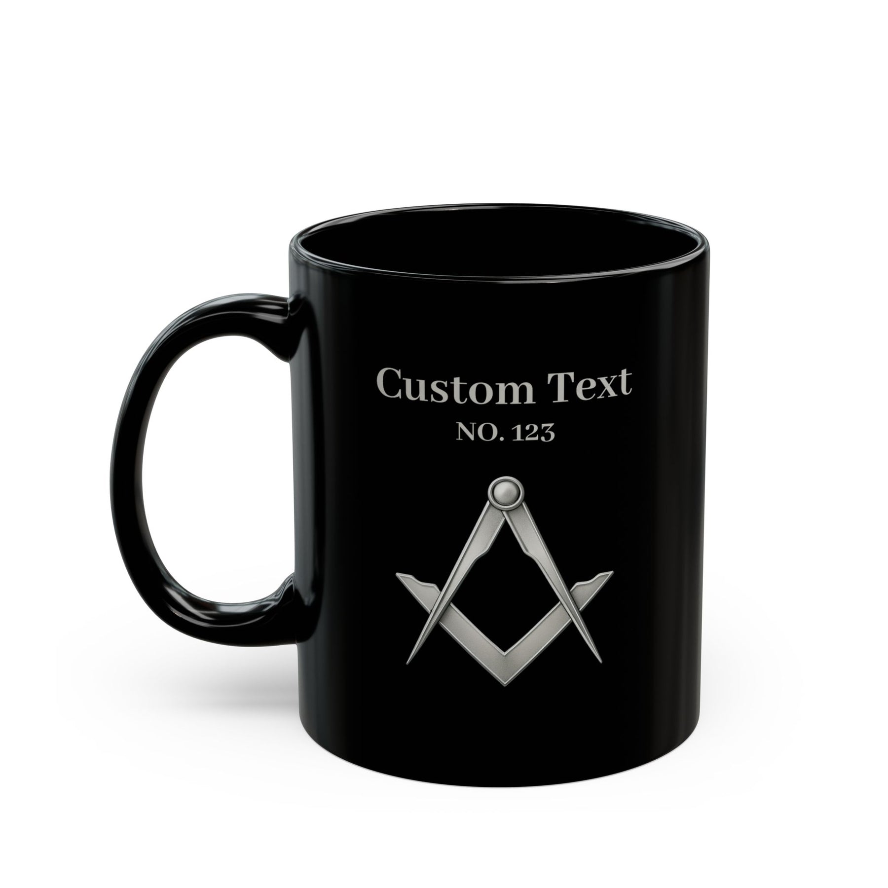 Master Mason Blue Lodge 11oz Black Mug - Bricks Masons