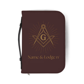 Master Mason Blue Lodge Bible Cover - Customizable Square & Compass G Various Sizes