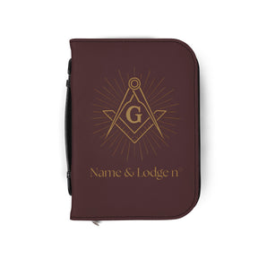 Master Mason Blue Lodge Bible Cover - Customizable Square & Compass G Various Sizes