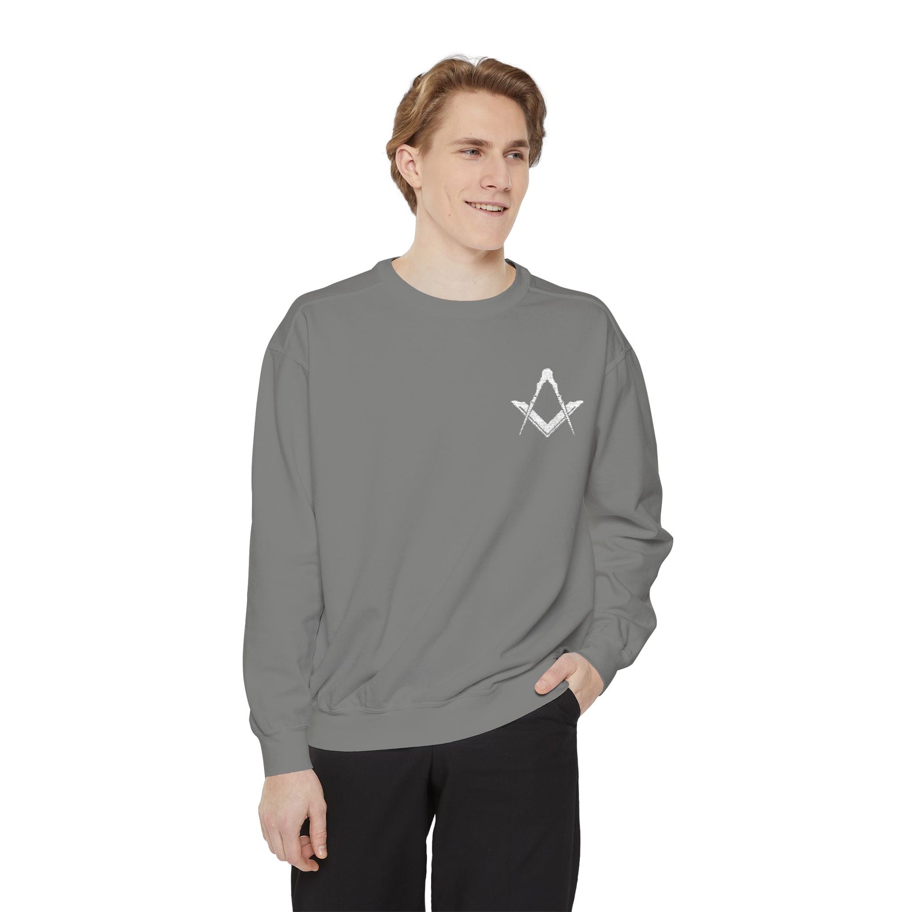 Master Mason Blue Lodge Sweatshirt - Embroidered Square & Compass - Bricks Masons