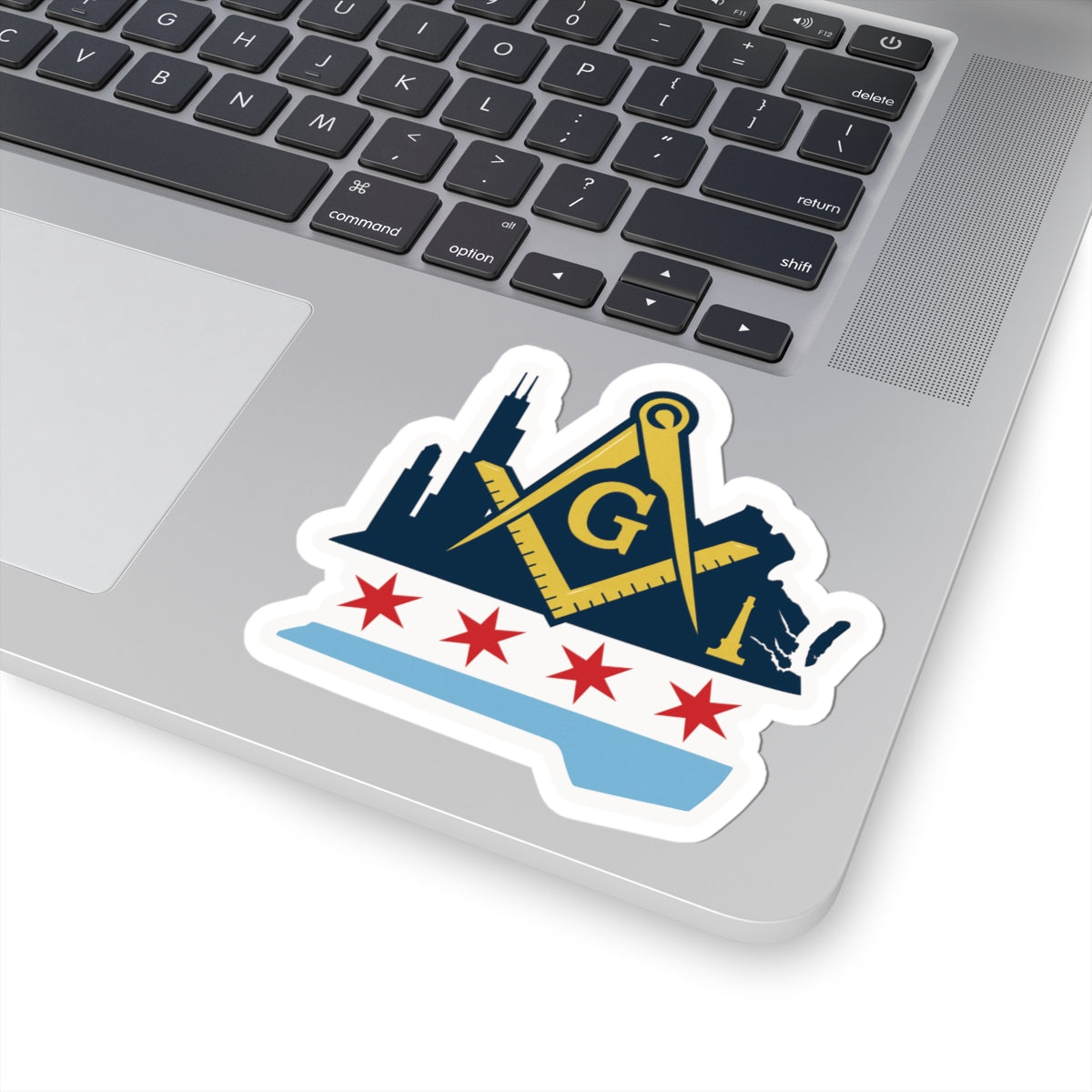 Master Mason Blue Lodge Sticker Decal - Kiss-Cut Chicago - Bricks Masons