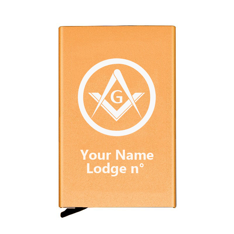 Master Mason Blue Lodge Credit Card Holder - Various Colors - Bricks Masons