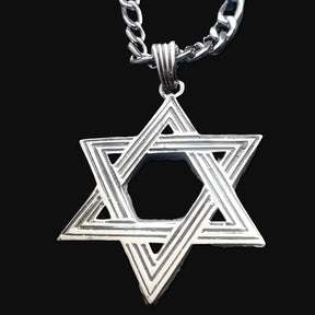 Star of David Alphabet Pendant in Silver 3.5 cm 6 g Art 500 - Bricks Masons