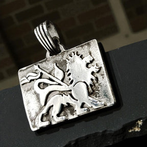 Rastafari Lion Judah Pendant In Silver 3 X 3 Cm 9 Gr Art 502 - Bricks Masons