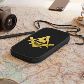 Widows Sons Passport Wallet - Skull & Bones With S&C With Shoulder & Wrist Strap - Bricks Masons