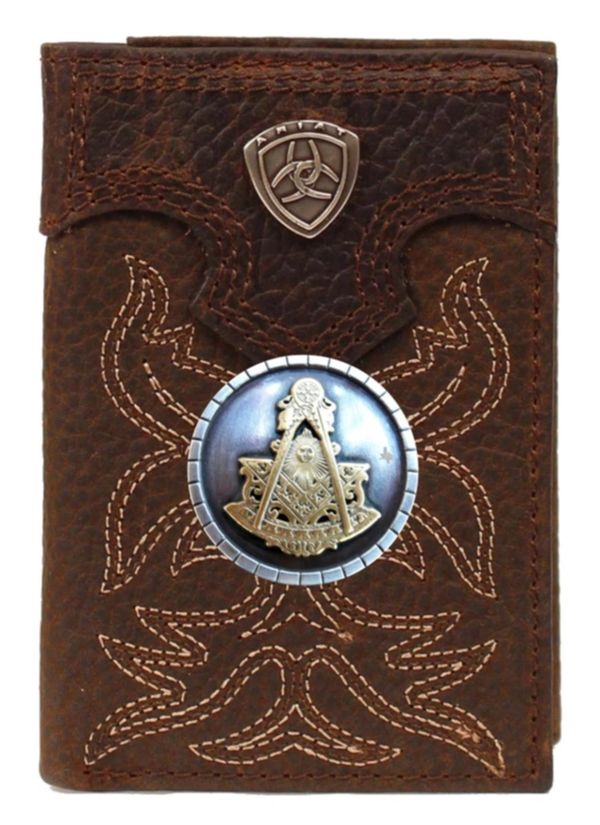 Past Master Blue Lodge Wallet - Square & Compass Trifold or Checkbook