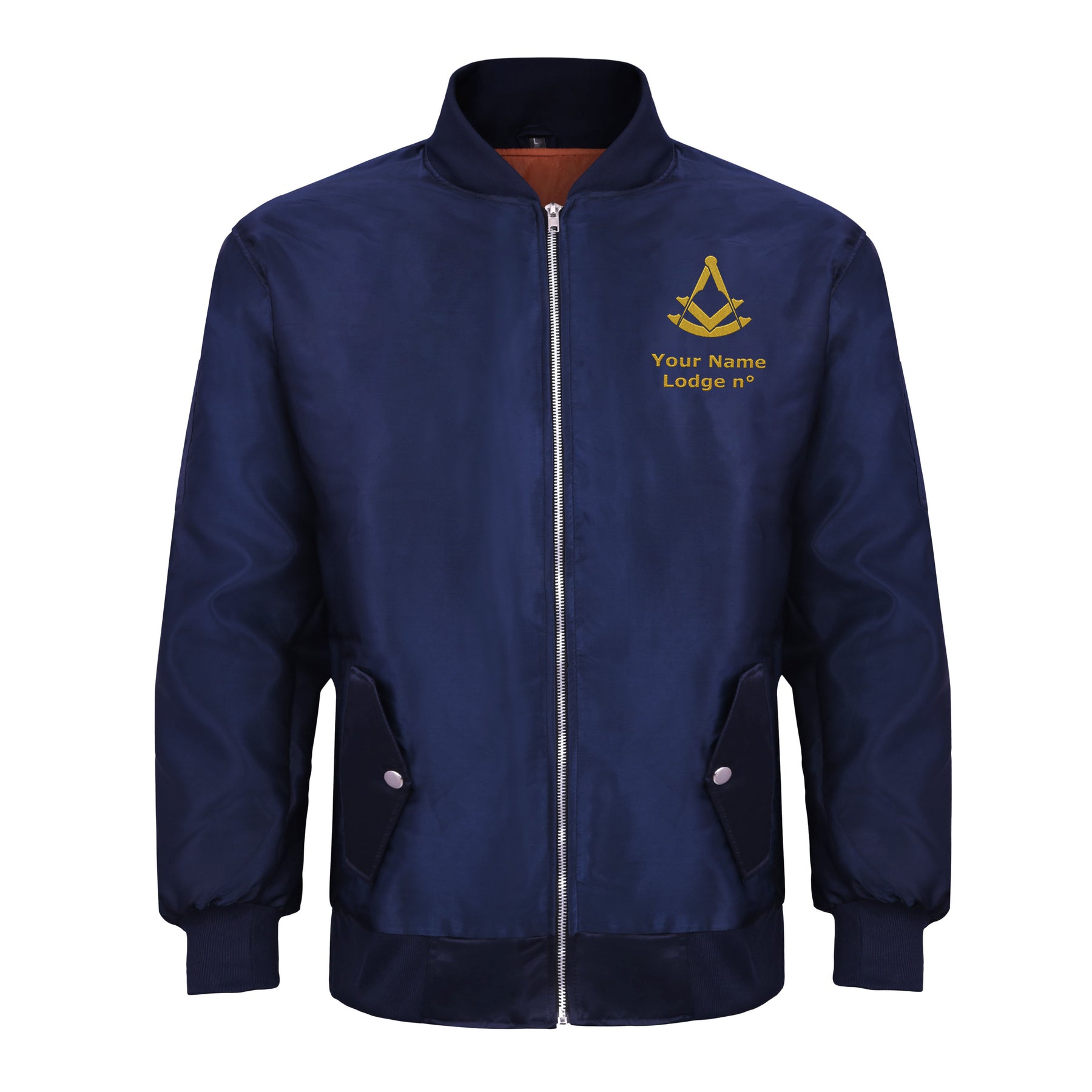 Past Master Blue Lodge Jacket - Blue Color With Gold Embroidery - Bricks Masons