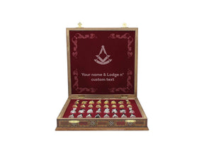 Past Master Blue Lodge Chess Set - 16.5" (42cm) - Bricks Masons