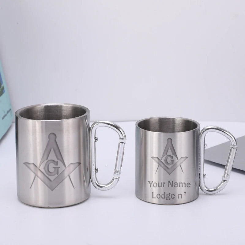 Master Mason Blue Lodge Cup - Stainless Steel 220ml - Bricks Masons