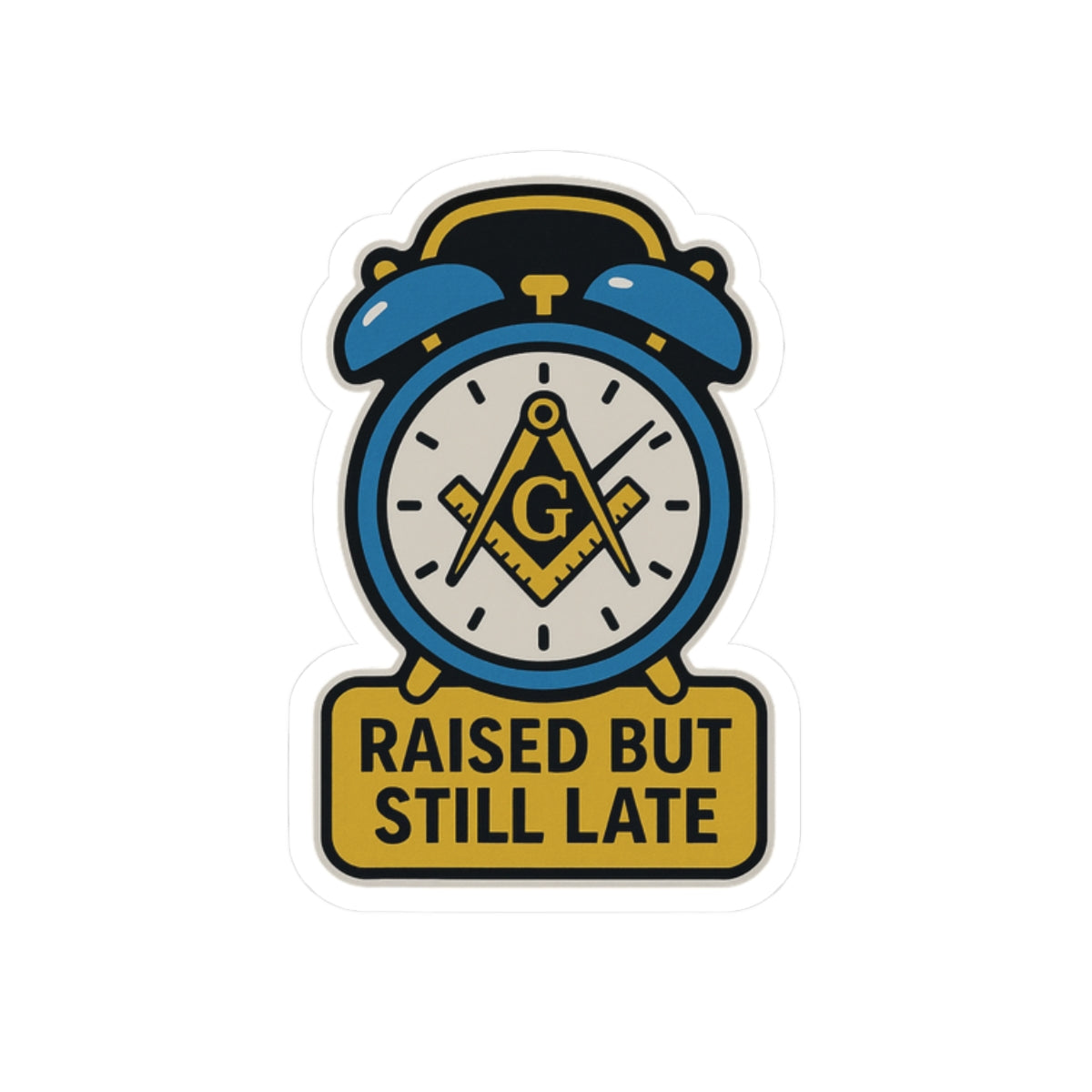 Master Mason Blue Lodge Sticker Decal - Boaz & Jachin Kiss-Cut Colorful - Bricks Masons