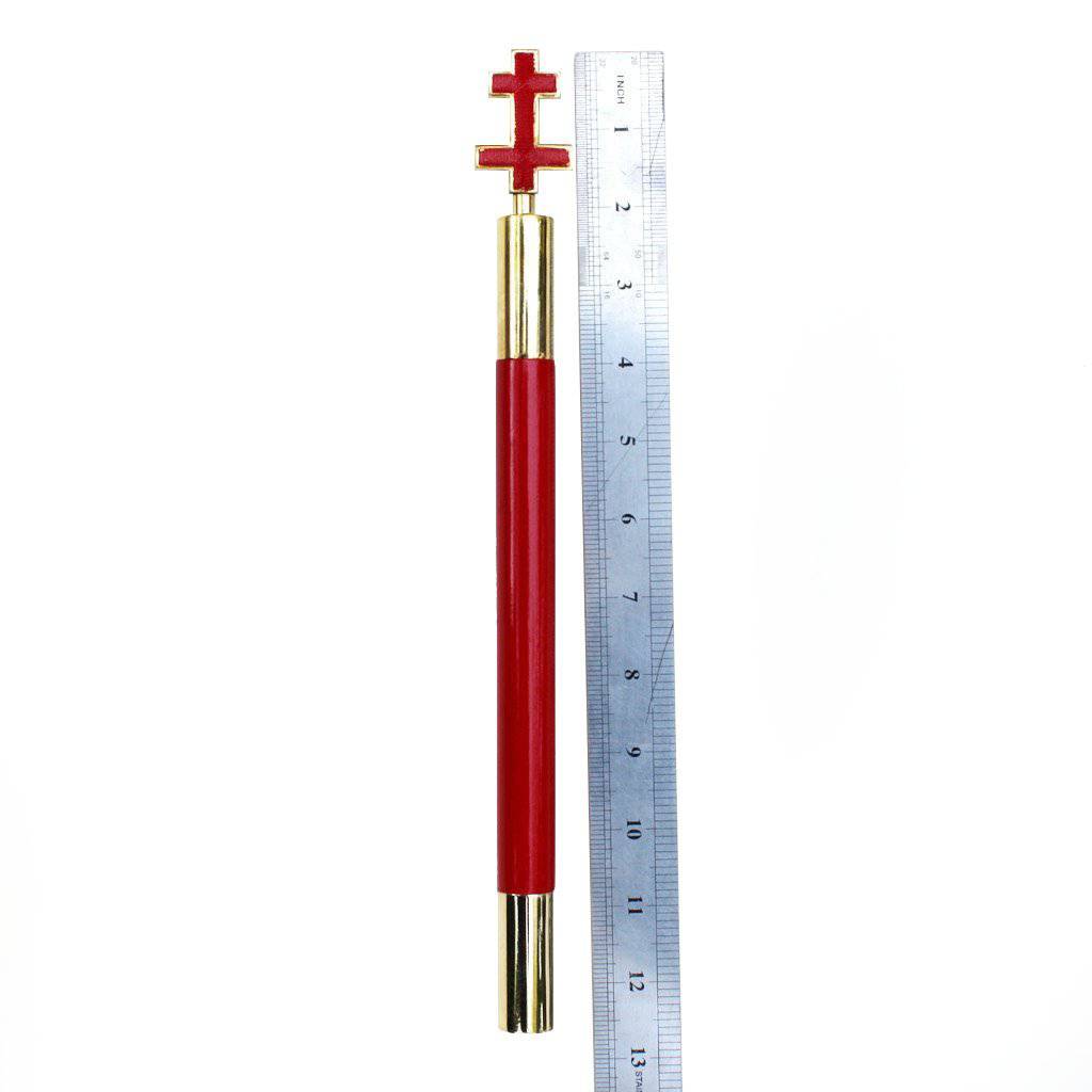 Preceptor Knights Templar English Regulation Baton - Red Color