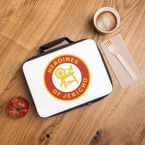 Heroines of Jericho Lunch Bag - Red & Yellow Fully Insulated Zipper Closure - Bricks Masons
