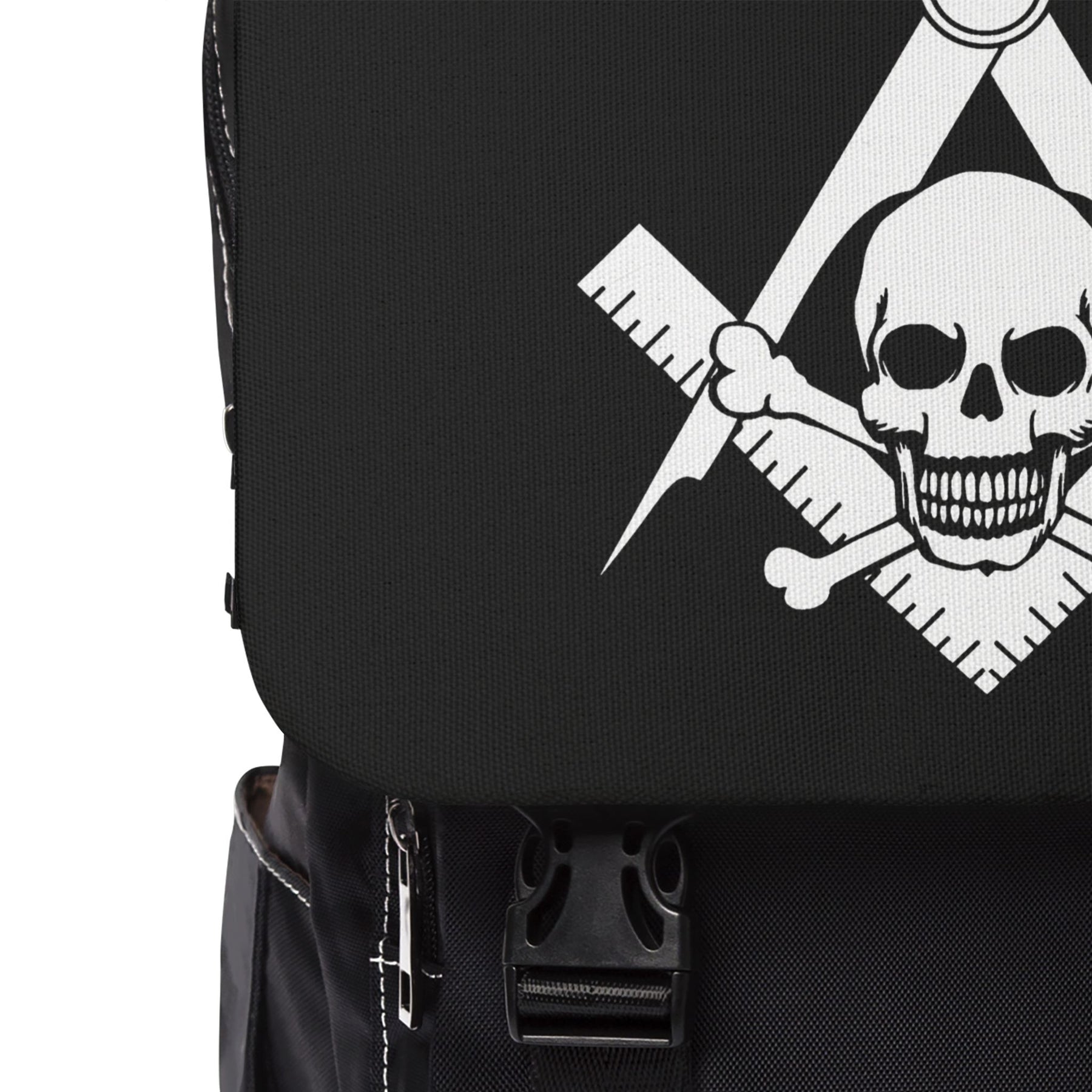 Widows Sons Backpack - Black & White Skull & Bones With S&C - Bricks Masons