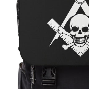 Widows Sons Backpack - Black & White Skull & Bones With S&C - Bricks Masons