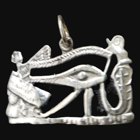 Egyptian Horus Eye Pendant, Silver, 2.5 x 1.5 cm, 3 g, Art. 687 - Bricks Masons