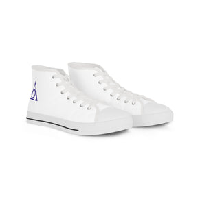 LOCOP Sneaker - High Top Black & White Purple Emblem - Bricks Masons