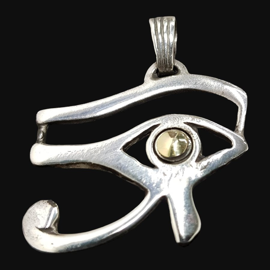 Egyptian Eye of Horus Pendant Silver and Gold 4 x 3.5 cm 7.6 g Art 698 - Bricks Masons