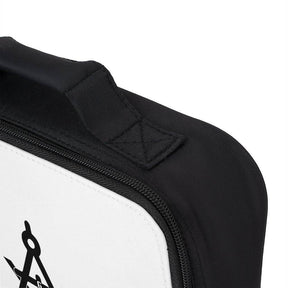 Master Mason Blue Lodge Lunch Bag - Black Base with Square & Compass G